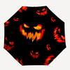1pc Pumpkin Faces Automatic Open/close Folding Compact Umbrella, 8-Rib Sturdy Canopy, Lightweight Portable, Everyday Use, Gift, Outdoor Umbrella, Trav