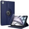Case + Tempered Glass - BOOLING - iPad Air 11" 2024/2025 - 360° Rotating Case - Navy Blue