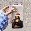 Art Aesthetic Funny Christmas Mona Lisa Phone Case for IPhone 17Air 17Pro 17 16 15 14 13.12 11 Pro Max Soft Silcone Back Cover