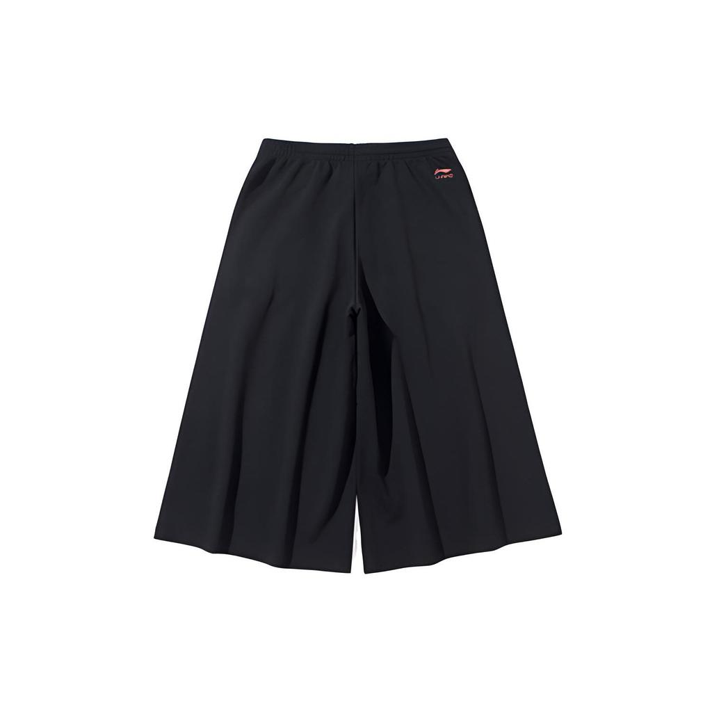 Li Ning X Disney Collaboration Three-Quarter Sports Pants Women Bottoms Standard-Black AKQQ074-1