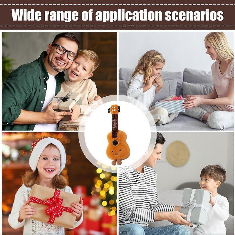 Guitar Doll, Plush Musical Toys, Stuffed Instrument, Soft Huggable Pillow