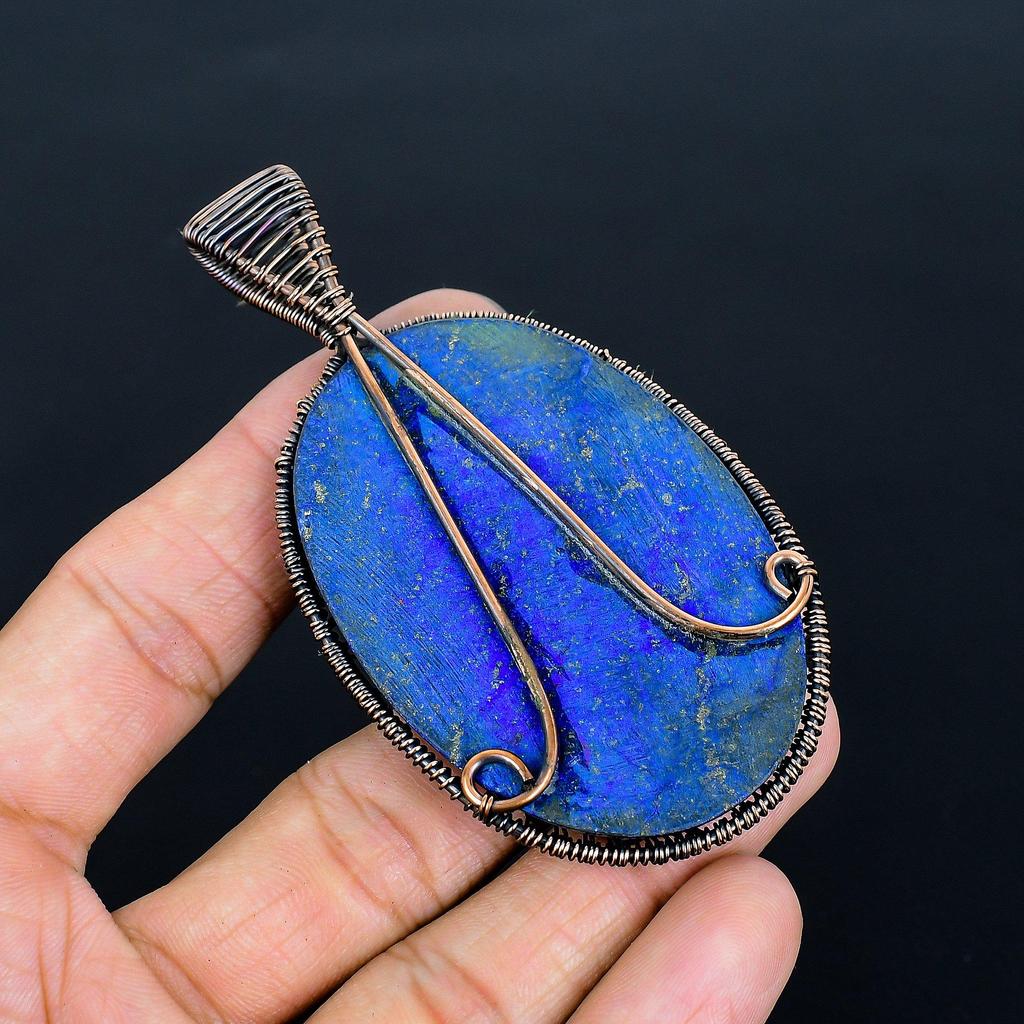 Lapis Lazuli Pendant Handmade Gemstone Jewelry, 999 Copper Wire Wrap Tree Of Life Pendant ,Unique Design Jewelry Pendant