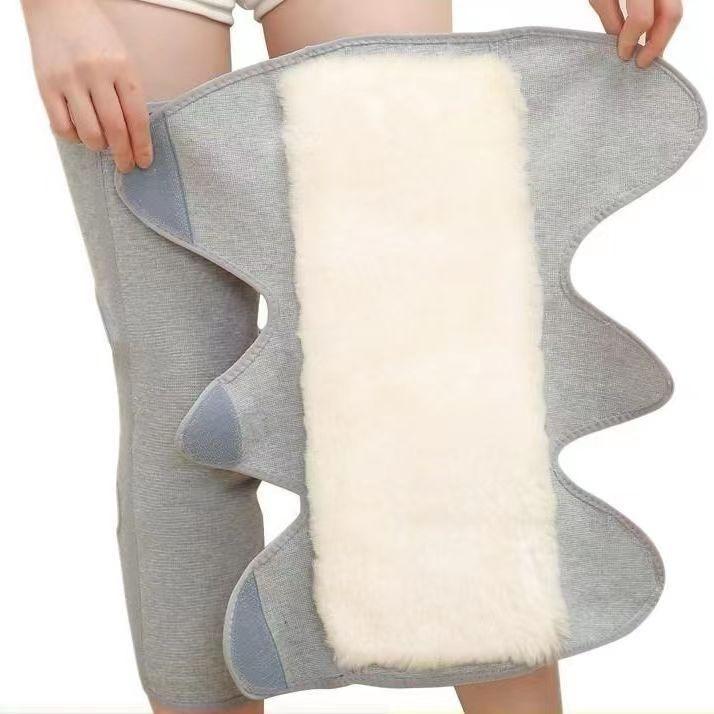 Unisex Soft Elastic Knee Warmers Warm for Spring Autumn Winter Fleece-Lined Cold Protection Anti-Slip