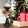 Deer Figurine Candlestick Vintage Deer Head Statue Candle Holder Christmas Decor Deer Candlestick for Table Centerpiece Home Decoration