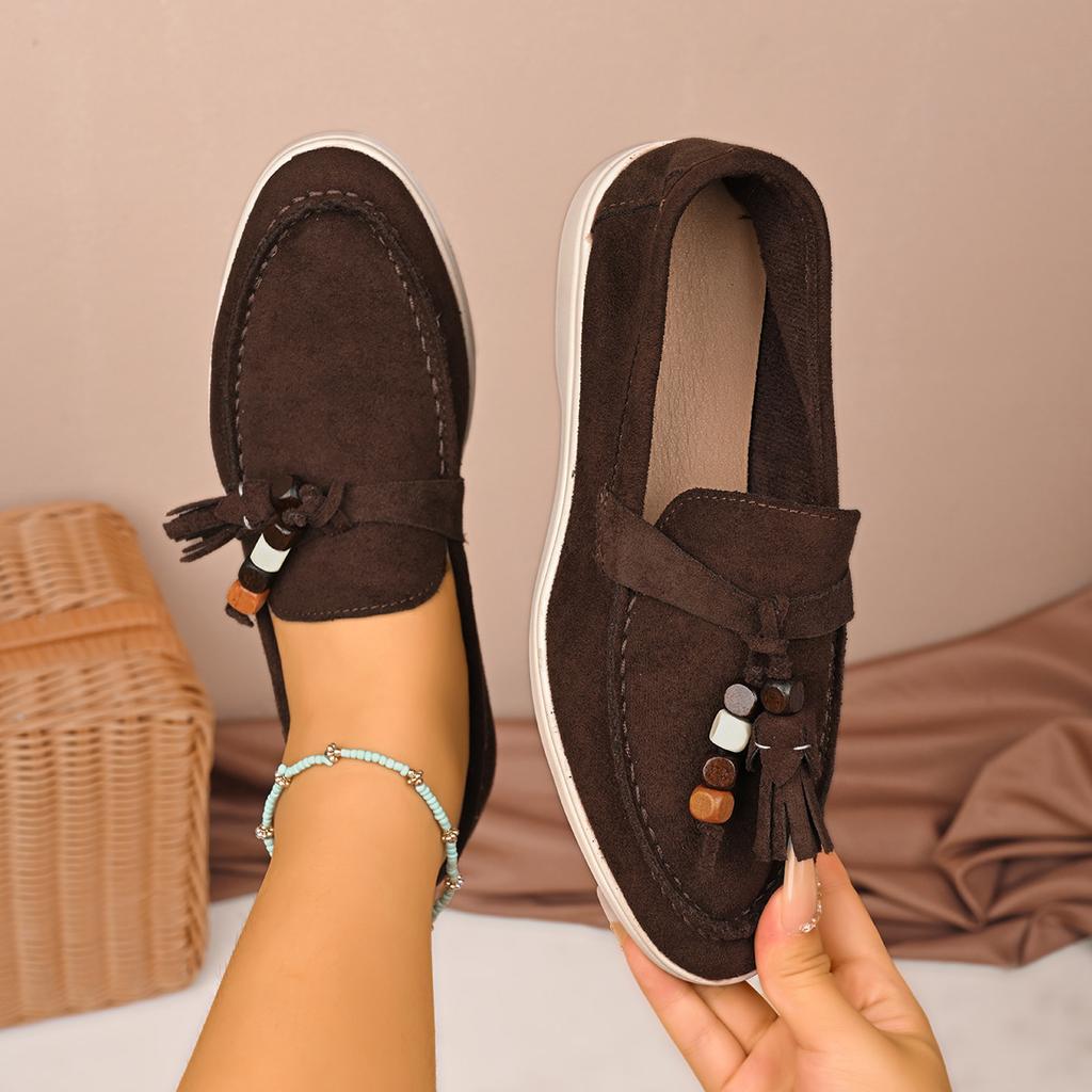 2025 Spring and Autumn New Lazy One-pedal Flat British Style Retro Loafer Single Shoes Women's Versatile Matte Women's Shoes