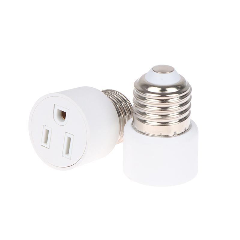 E26 E27 Screw B22 Bayonet Lamp Holder  To Us Eu Ac Power Plug Adapter Converter
