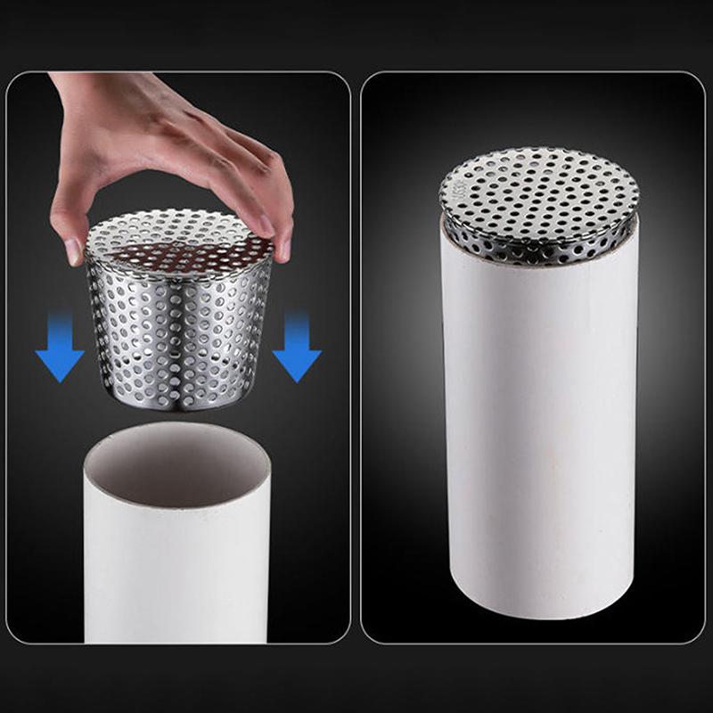 304 Stainless Steel Drain Cover Anti Clogging Hair Trap Removable Filter Screen for Bathroom Floor Universal Fit