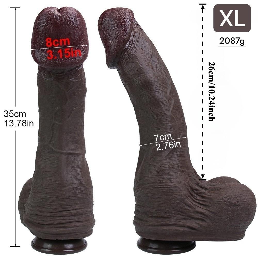 Realistic XXL Large Dildo –Soft Liquid Silicone 100% Lifelike Penis with Strong Suction Cup,Comfortable Adult Masturbation Toy for Women,Men & Couples