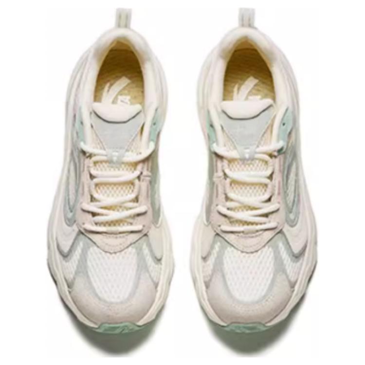 Anta Shock Absorbing Non-Slip Low-Top Casual Shoes Women sneakers White Green Gray 122428890-4
