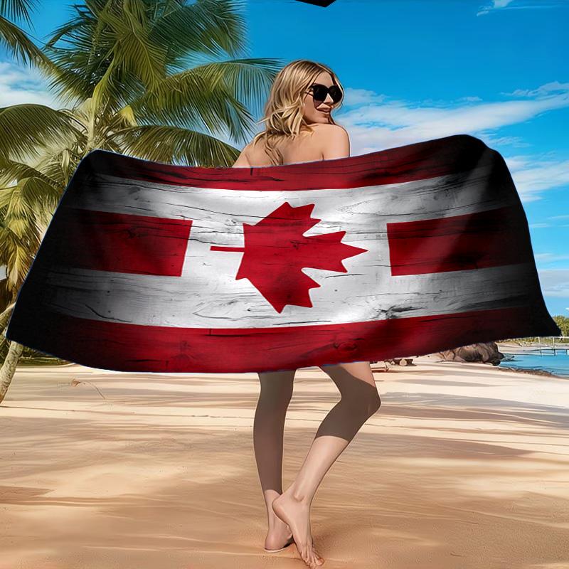 Canada Day Celebration Beach Towel, Quick-drying, Easy To Care For, Suitable for Both Fitness and Beach Vacations,Sports Essential