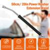 Car Pressure Washer Extension Wand, 20in Power Washer Wand Extension for Car Wash, Stainless Steel Non-Slip Grip, with 1/4” Quick Connect Plug
