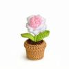 Small potted plant crochet simulation flower potted plant flower decoration creative gift ornament cute little ornament