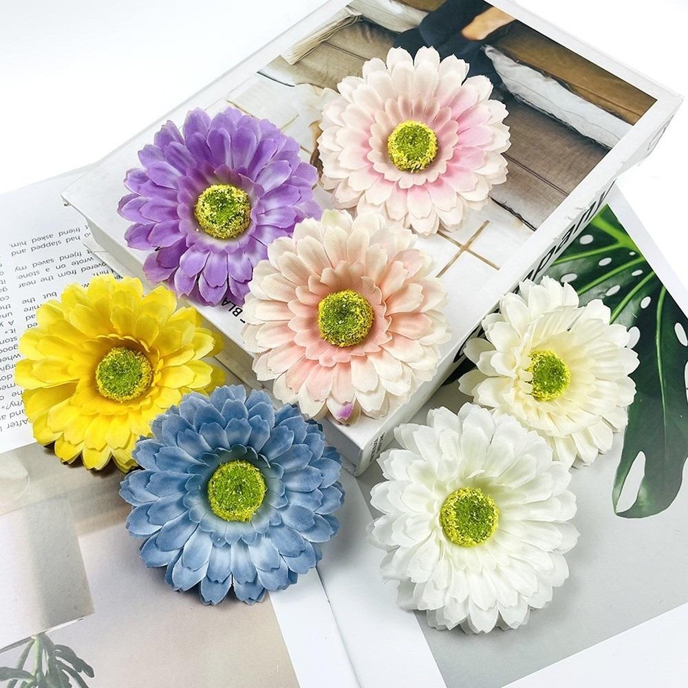 7pcs Silk Artificial Sunflowers 10cm Simulated Flower New 3D Sunflower Flower  Wedding Home Decor