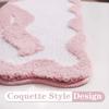 1 stuks Roze Strik Badmat voor Badkamer Leuke Preppy Kleden met Geschulpte Randen, Zachte Microvezel, Ultra Absorberend, Antislip