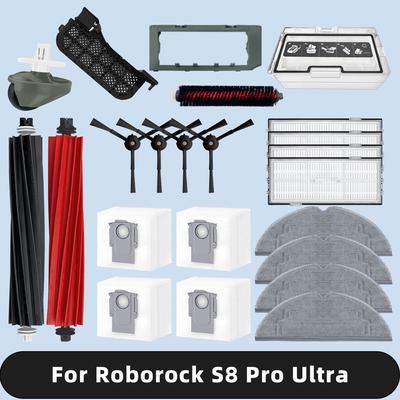 Kompatibilní Pro Robotický Vysavač Roborock S8 Pro Ultra Náhradní Díly Hlavní Boční Kartáč Mopovací Podložka HEPA Filtr Sáček na Prach Příslušenství