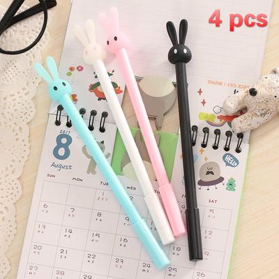 4Pcs Rabbit Gel Pens Set Kawaii School Supplies Office Stationary Photo Album Kawaii Pen