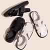 Fashion Closed-toe Roman Sandals for Women, Wear Outside In Summer 2024, with Skirt, Flat-bottomed and Comfortable Hollow Pig Cage Shoes