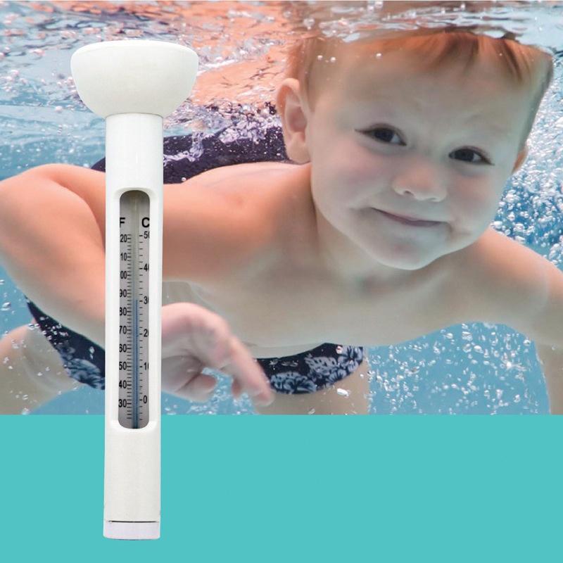 Schwimmbecken Schwimmendes Wasserthermometer Weiß Nicht-elektrisch Zur Messung von Wasser- und Badetemperatur