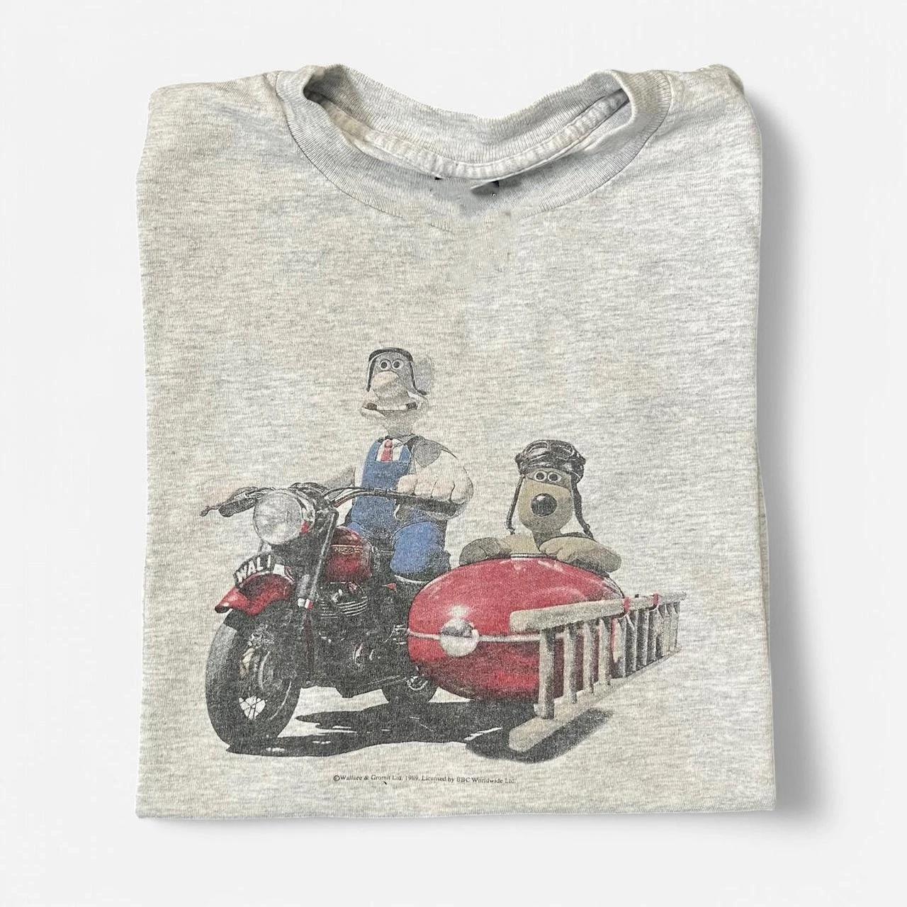 Vintage 1989 Wallace & Gromit T Shirt Ash XL