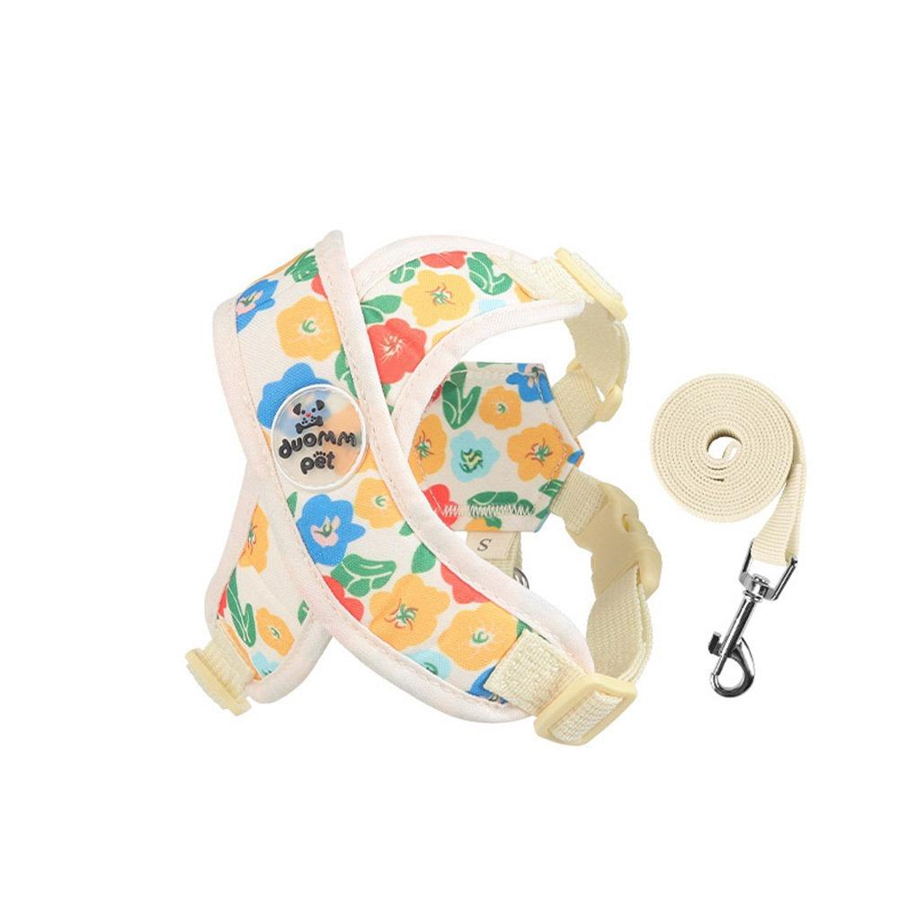 

Escape-Proof X Shaped Dog Harness Vest Breathable Dog Harness and Leash Set Puppy Training XS бежевый