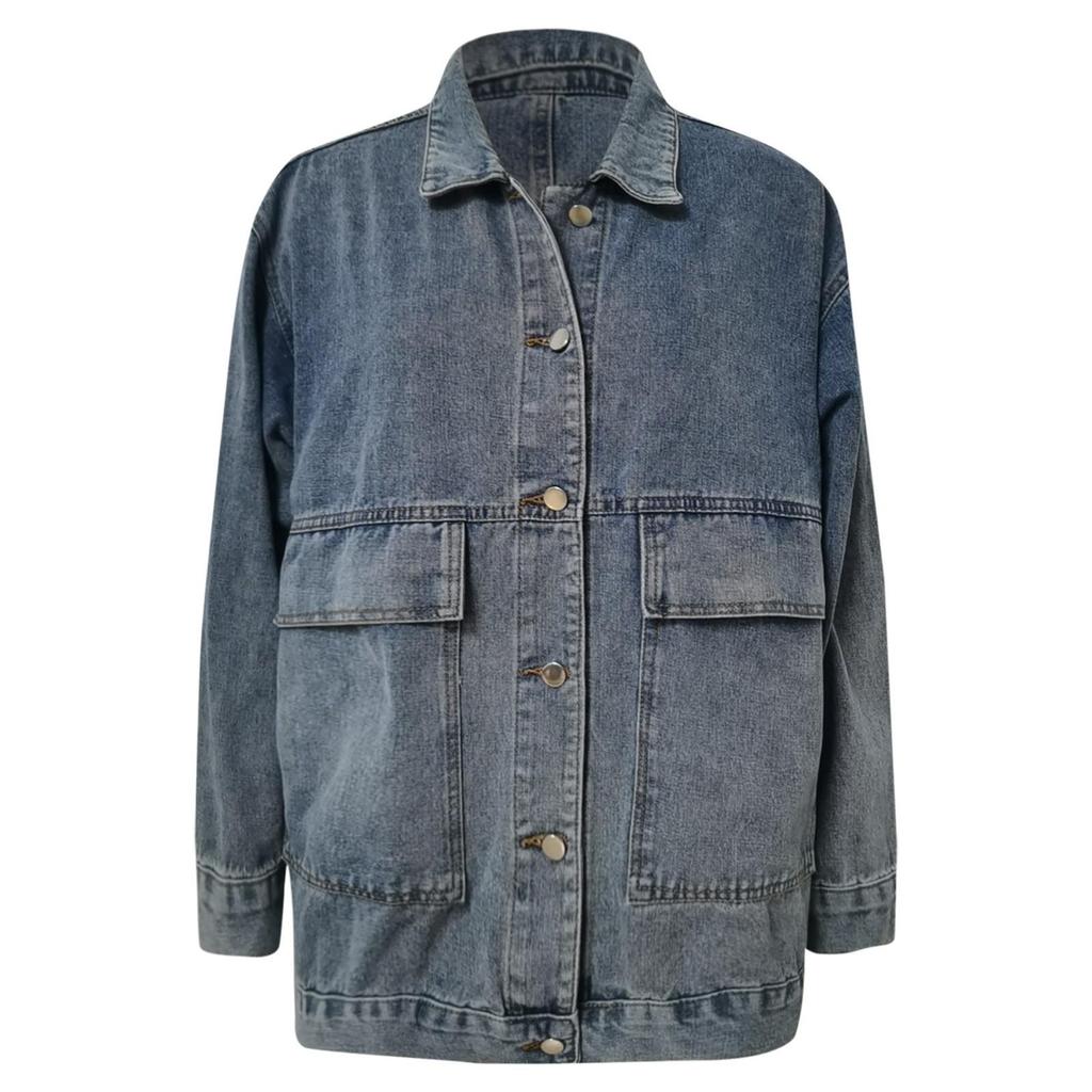 Women Short Coat Slim Retro Classic Loose Denim Casual Jacket