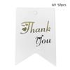 Thank You Tags 50Pcs Bronzing Stamping Black White Paper Card for Valentine's Day Gift Favor Retail Price Label