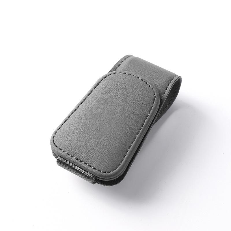 1Pc Car Visor Glasses Clip Multifunctional Car Glasses Frame Leather Car Storage Box Car Sunglasses Clip Clip