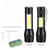Rechargeable Mini LED Flashlight with Side Light and Zoom Function