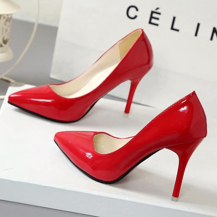 Night Club Super High Heel Single Shoes Spring and Autumn New Fashion Sexy Pointed High Heels Stiletto Women's Shoes Work Shoes Women