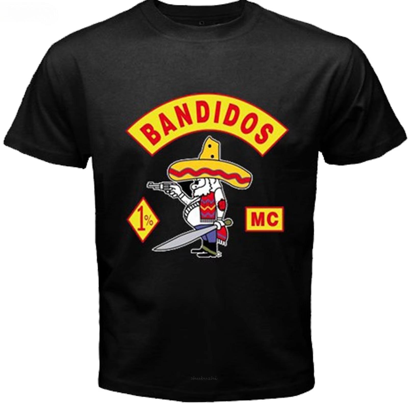 

Bandidos MC Підтримка по всьому світу SYLB Однопроцентник Байкер 1 Грубий Нова Мода Чоловіча Футболка З Коротким Рукавом Бавовняні Футболки 2XL