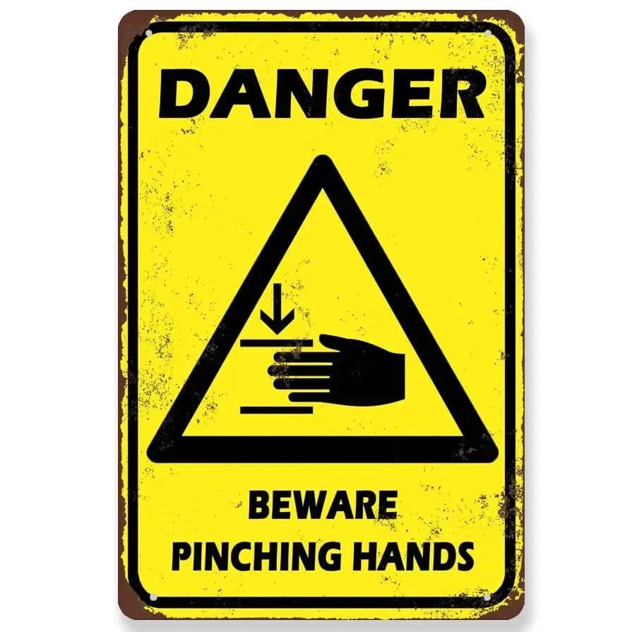 Vintage Danger Warning Metal Tin Signs  Dont Enter Wall Posters Plaque  Iron Painting Decoration for Garage Garden Cafe Club Bar