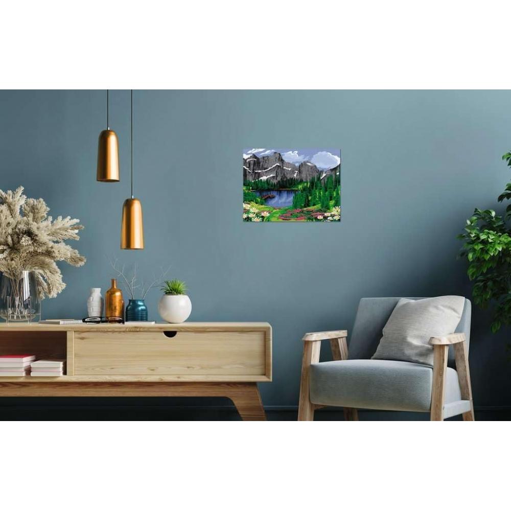 Ravensburger CreArt Mountain View 20155 6 (Coloring Book Paint by Numbers Oil Painting Art Painting)