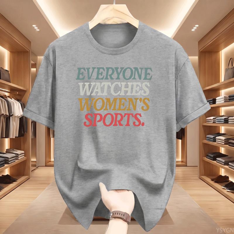 Everyone Watches Unisex Sports T Shirt Sports Tee Feminist Graphic Tshirts Short Sleeve Tshirt Youth Tee Streetwear Clothing Tops