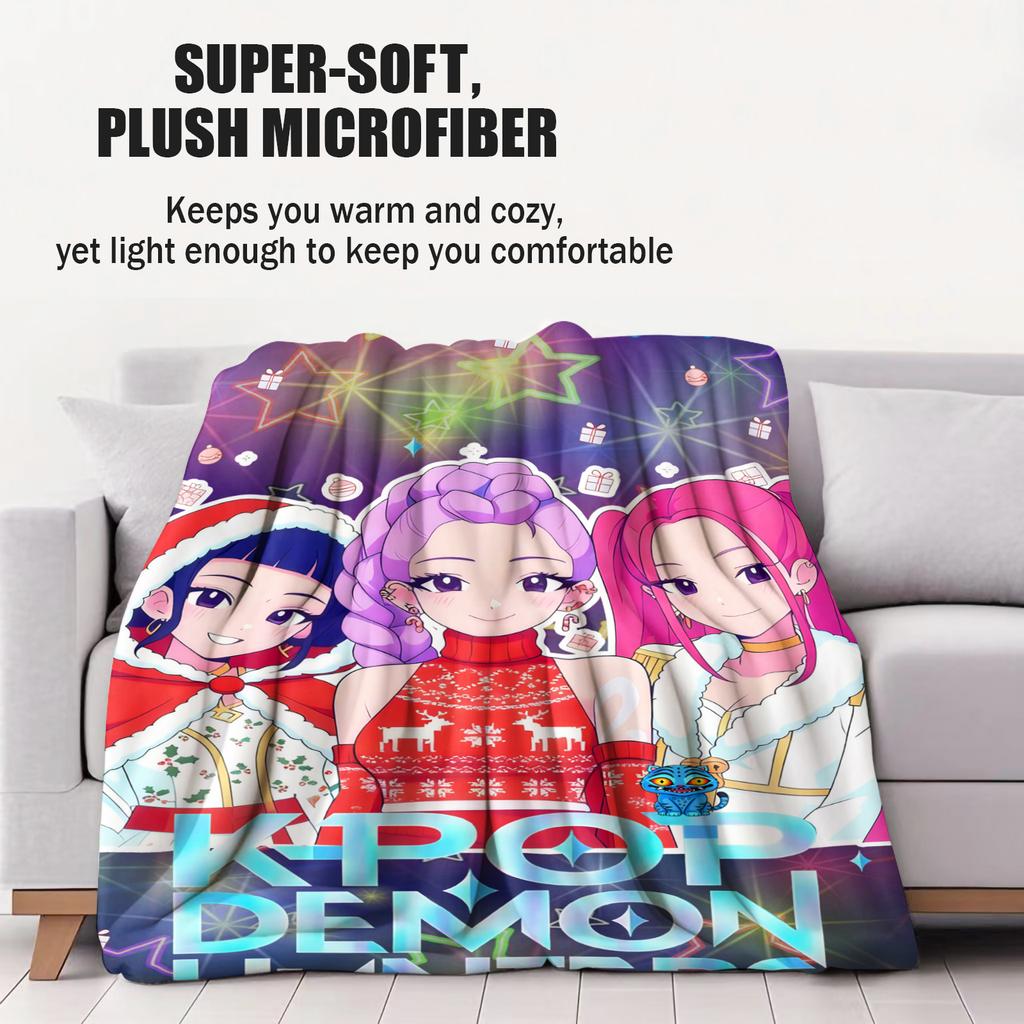 K-Pop Demon Hunters Huntrix Blankets Quality Winter Soft Warm Throw Blanket Girls Boys Gifts Sofa Bed Blankets Christmas Gifts