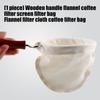 Holzgriff Flanell Kaffeefilterbeutel Waschbarer Stoff Kaffeesocke Sieb Teefilter Für Pour Over Zubereitung Mit