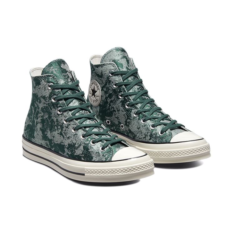 Converse Chuck Taylor All Star 1970s Casual Comfortable Trendy High Top Canvas Shoes Unisex Sneakers Dark-Green Gray 171411C