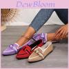 Mocassins à enfiler pour femme, confortables et légers, avec nœud papillon et design respirant, pour la mode printemps-été