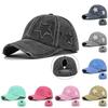 Star Embroidery Sunscreen Hat Adjustable Peaked Cap Retro Y2K Baseball Cap Outdoor Spring Autumn