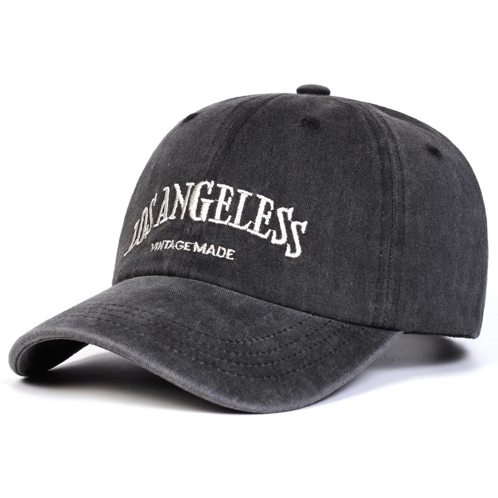 Retro American Street Hat Embroidered Letter Baseball Cap Autumn Winter New Korean Version Trendy Faded Duckbill Cap for Women