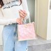 Net Red Floral Canvas Bag Tote Bag Female Style To Work with Rice Simple Out with Bento