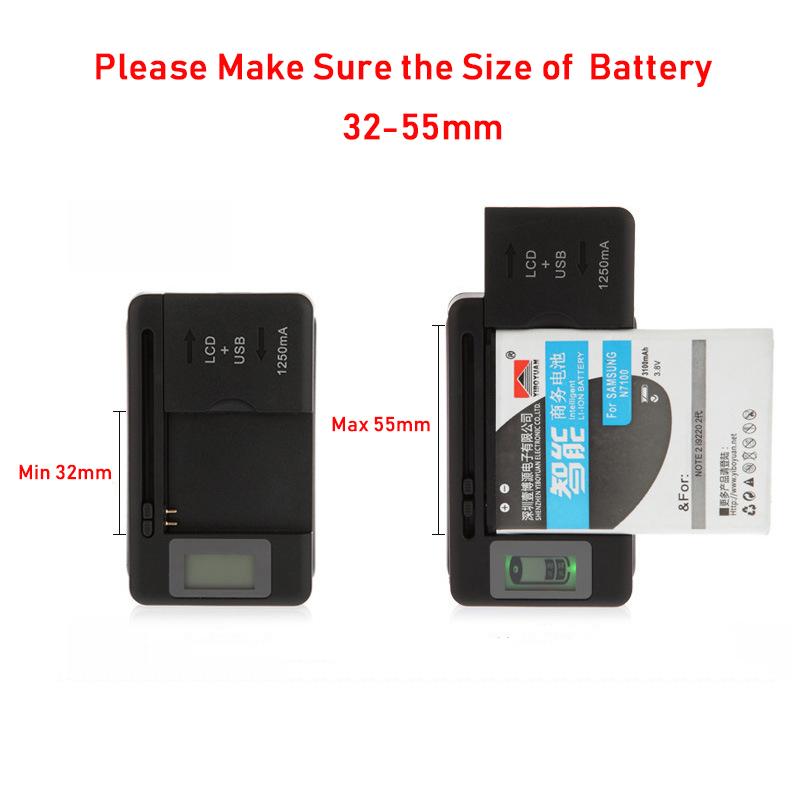 VAORLO Mobiilne akulaadija Universaalne LCD indikaatorekraan USB-porti mobiiltelefoni laadijad Aku laadimine EL USA UK PISTIK