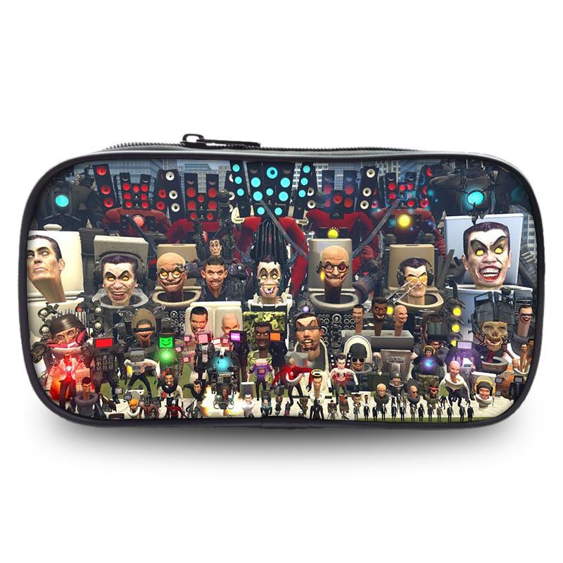 Toilet Trendy Skibidi Pencil Bag With Multiple Color Options For Boys School