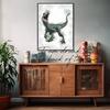 Dinosaur Art Print Velociraptor Poster Raptor T-REX Triceratops Indominus Rex Print Canvas Painting Watercolors Dinosaur Decor