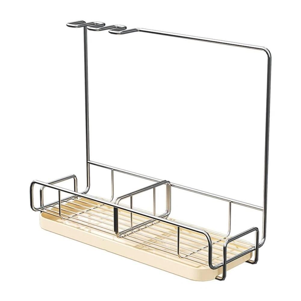 Detachable Drip Tray Sponge Holder Rustproof Metal Kitchen Organizer Household Kitchen