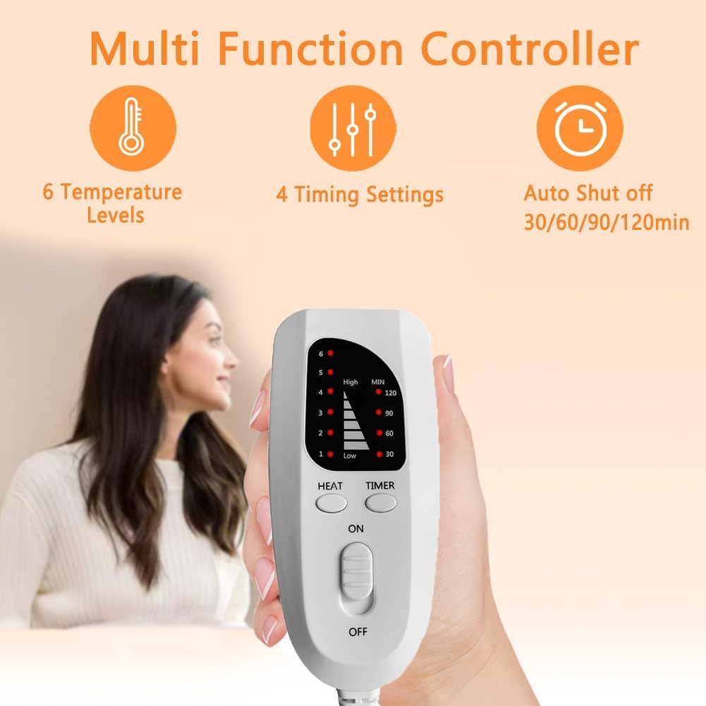 Heating Pad - 20"x40" Extra Large Heating Pad for Back/Shoulders/Neck/Knee/Leg Pain Relief,Electric Heating Pads for Cramps,XXXL Heated,6 Heat