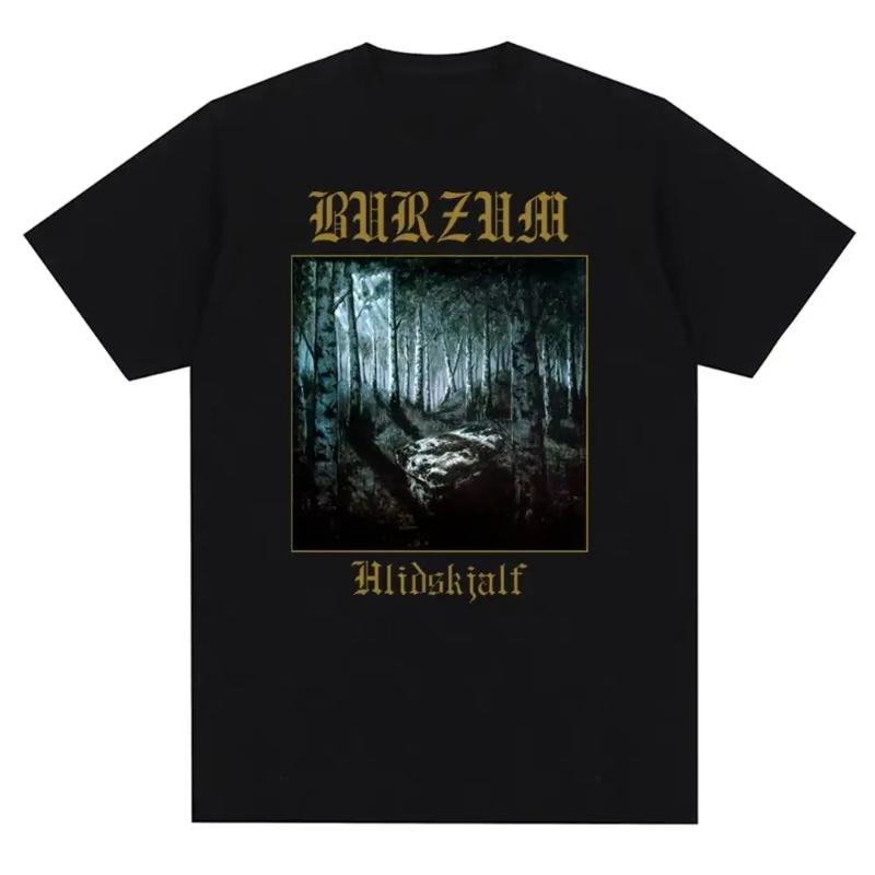 

Vintage Metal Band Burzums Album Cover Print Music T Shirt Men Women Fashion Casual Short Sleeve Plus Size T Shirt Unisex 62482 S