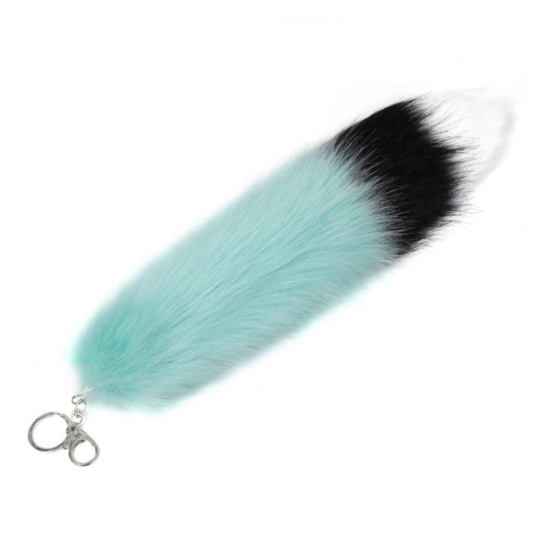 Foxes Furs Tail Pendant Keychain Fashion Tassels Keyring Bag Charm Keys Holder