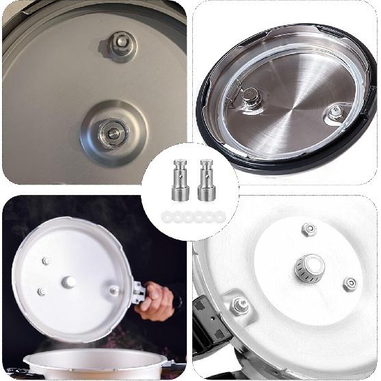 2 Pcs Universal Float Valve Seal for Pressure Cookers Replacement Parts with 6 Sealer Gasket tant Pressure Valve Power Pressures Cooker Accessories