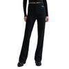 Calvin Klein Ribbed Stretch Slim Fit Straight Leg Casual Pants Women bottoms Space-Black J222598