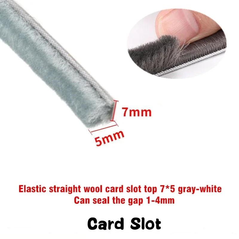 10M Slide-in Door Window Weather Stripping Soundproof Brush Strip Card Slot Pile Weatherstrip for Door Frame Windows Sash Sealer
